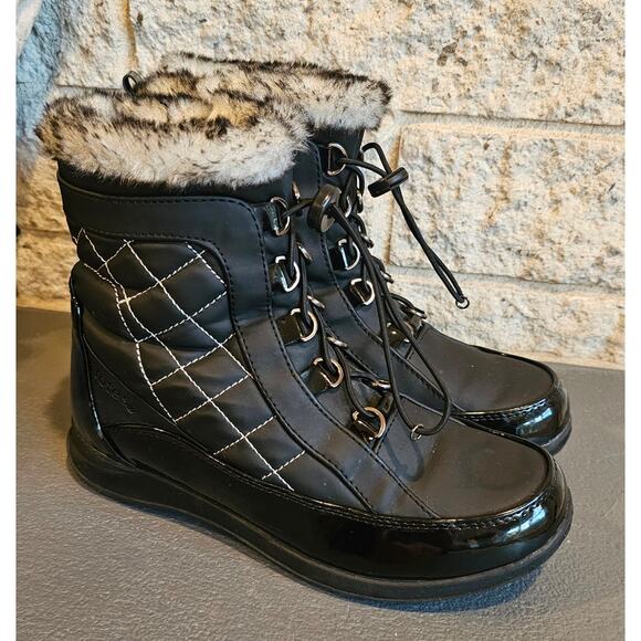 Totes Women's Lisa Snow Boot, Quilted, Faux Fur Lined, Sz 7M - Picture 1 of 7